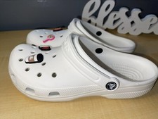Croc Classic Clog Unisex Slip On Women Shoes White. Men  s 8 Ladies 10