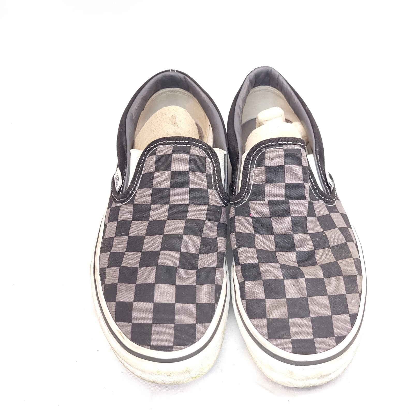 Scarpe da sneaker slip on a scacchi Vans Off The Wall da donna taglia 6