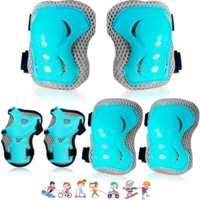 HUAHUANGHUI Knieschoner Kinder 6 in 1 Schoner Inliner Kinder Schützer Inliner Kinder Sch...