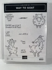 WAY TO GOAT Stamp Set Stampin Up Greatest Of All Time Birthday A22