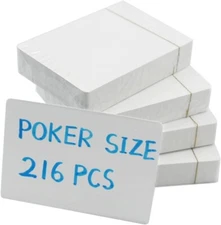 Blank Playing Cards to Write on Poker Size 216PCS Printable Flash Cards for DIY