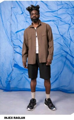 OUTLIER Injex Raglan GDX Medjool Injected Fabric Linen Shirt XL