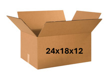 24" x 18" x 12" CARDBOARD BOX - 200 lb - 5 BOX BUNDLE