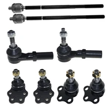 4WD 4X4 2000-2003 Dodge Durango 4 Tie Rod End  2 Lower 2 Upper Ball Joint Front 