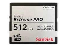 SanDisk 512GB Extreme PRO 525MB/s CFast 2.0 - Fair Condition; Label worn off