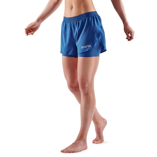 SKINS Compression Series-3 Women's Superpose Shorts Marine Blue S New with Tags - Picture 4 of 13