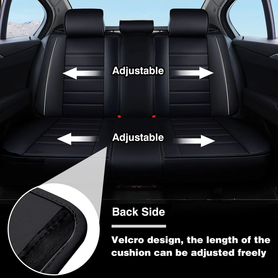 For Honda CR-V CRV 5 Seat Full Set Car Seat Covers Leather Front Rear Protectors - Image 3 of 4