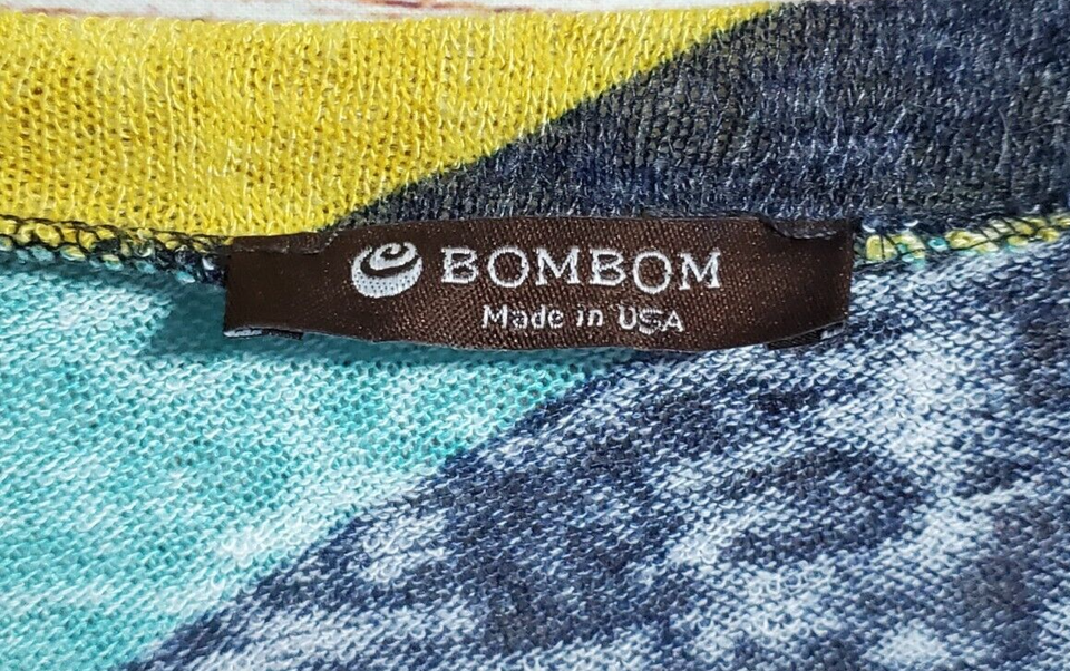 BomBom Top Chevron L Women's Tunic Top VNeck Long Sleeve Stretch