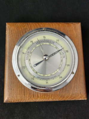 Vintage Wood Regen Veranderlich Schon Decorative Wall Hang Barometer Germany