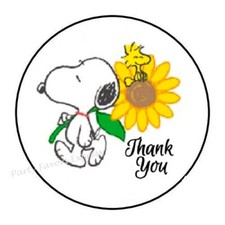 SUNFLOWER THANK YOU ENVELOPE SEALS LABELS STICKERS PARTY FAVORS