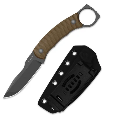 KIZER Billy Bones Full Tang EDC Messer 42a AEB-L Sand G10 PVD Kydex Braun 1115A2 - Bild 1 von 4
