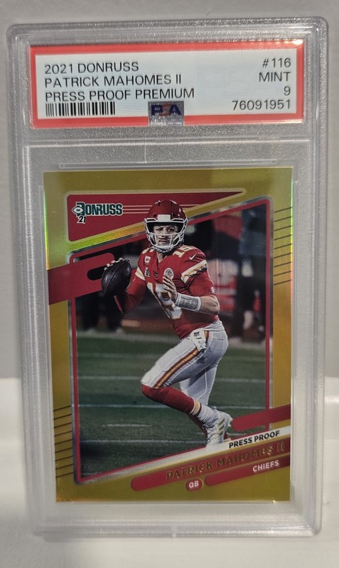 2021 Donruss #116 Patrick Mahomes II Press Proof Premium PSA 9