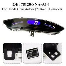 For 2006-2011 Honda Civic Dash Display Speedometer Instrument Gauge Cluster