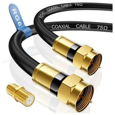 RG6 Coax Cable 6ft High Speed Internet TV Satellite Antenna Indoor Outdoor,