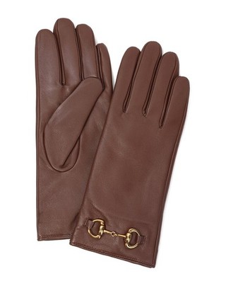 Tiffany & Fred Paris Cashmere-Lined Leather Gloves Women's