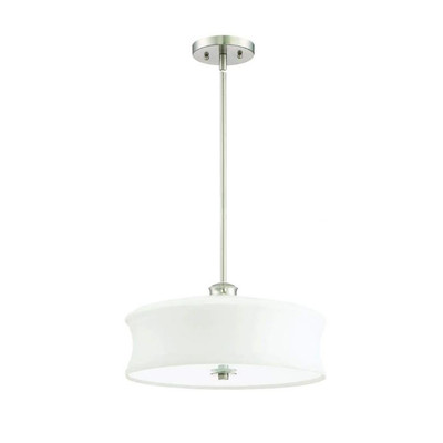 LUMINANCE Pendant Bowl Amala 3-Lights 60W Bright Satin Nickel F20004-80