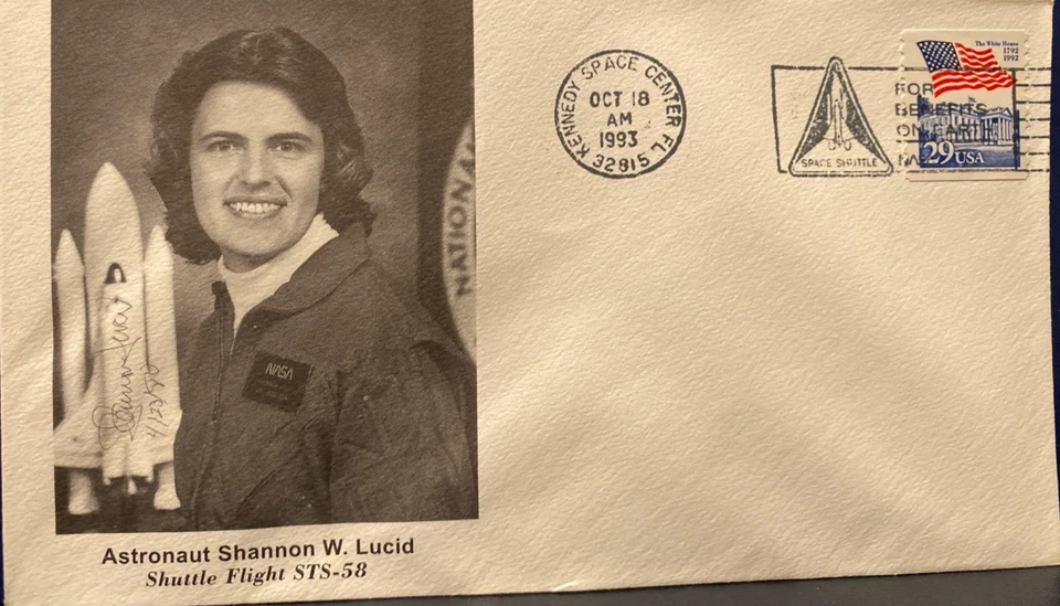 SHANNON W LUCID, ASTRONAUT SPACE SHUTTLE STA-58 PICTURE CACHET 18 OCT 1993 - Image 2 of 4