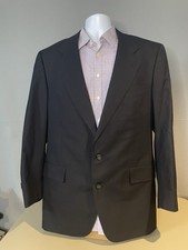 Jos A Bank Men's 42R Two Button Wool Sports Coat Navy Blue