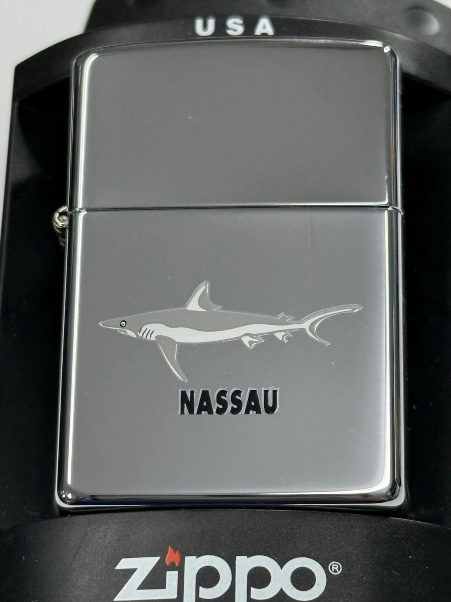 シャーク　ジッポー Zippo Refillable Black Matte Pocket Lighter with Ship Shark Emblem