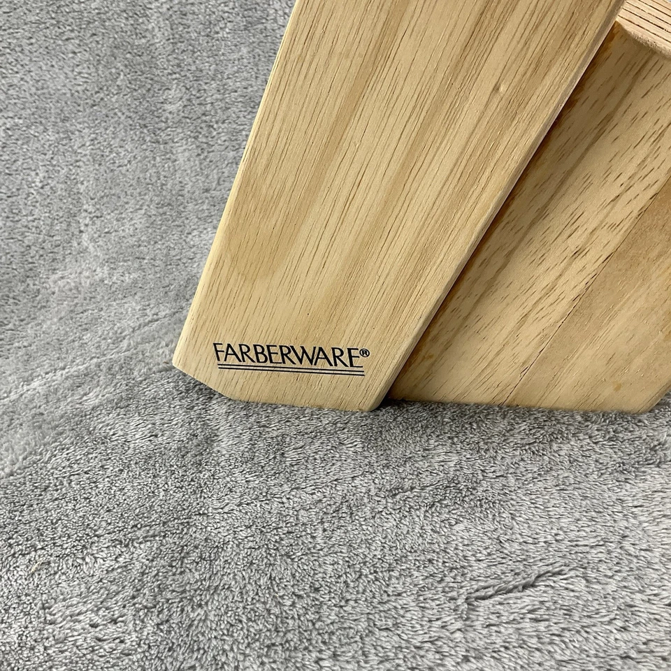 Bloque de cuchillos FarberWare 13 ranuras madera acabado natural bloque solamente Foto 2 de 4