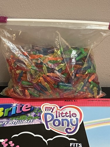 Lite-Brite Pegs ( Ziploc Bag Full) And My Little Pony Refill Sheets - Picture 2 of 8