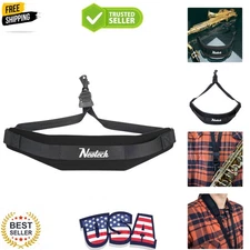 Saxophone Swivel Hook Neck Strap Soft Sax Padded for Alto Tenor Baritone Sopr...