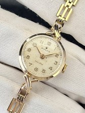 Rolex Ladies Cocktail Watch 9ct Gold Vintage  Art Deco Antique Bracelet 20mm
