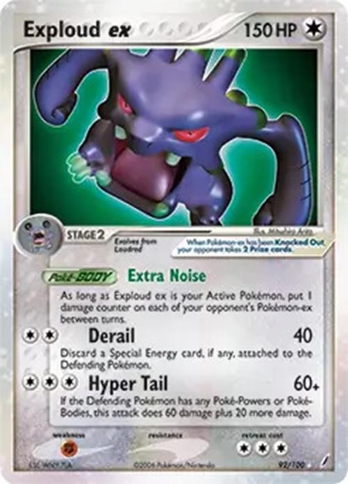 Exploud ex - 92/100 - Pokemon Crystal Guardians Ultra Rare NM