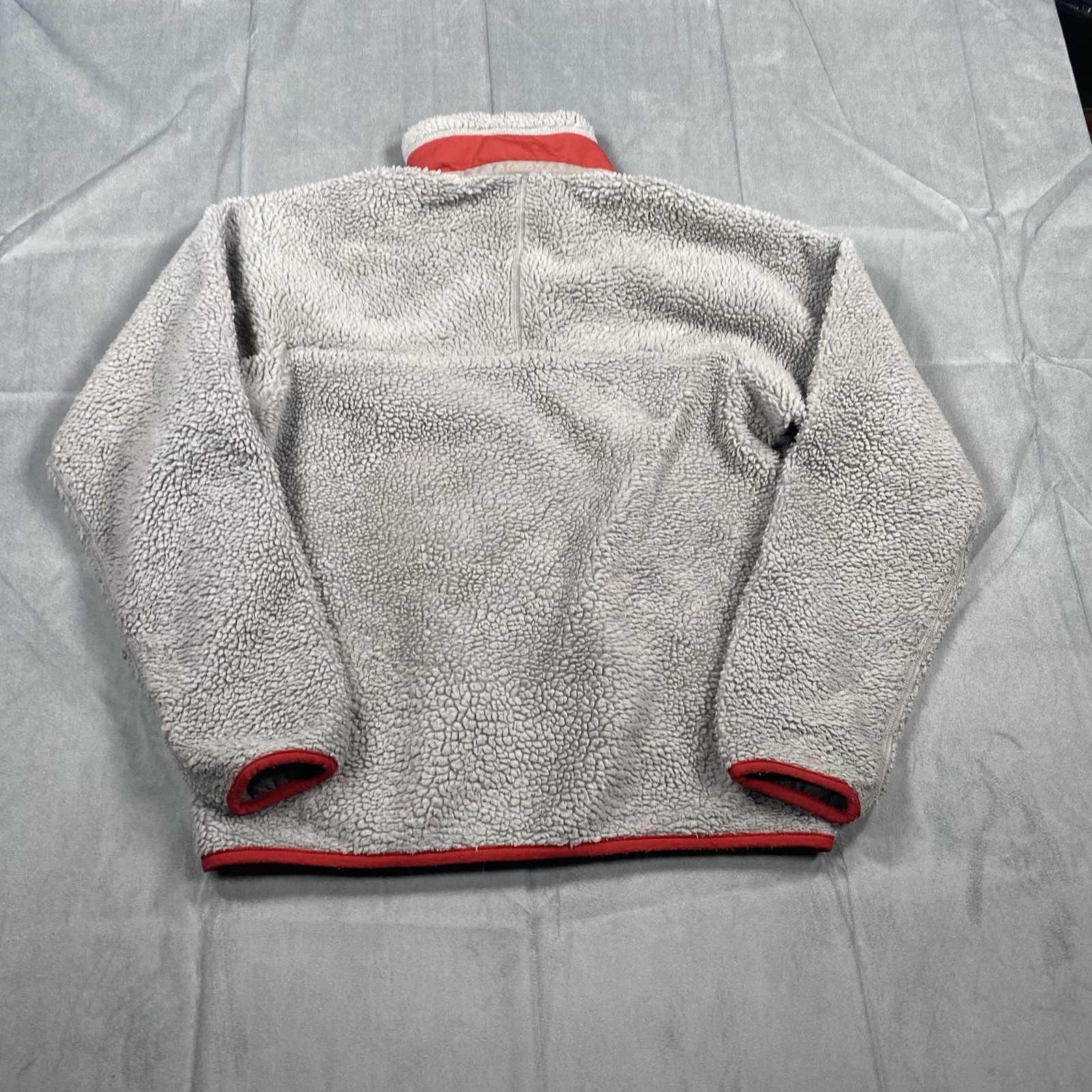 Patagonia Retro-X Deep Pile Fleece Jacket Men’s Size XS Gray Red Pocket Zip Up thumbnail 7