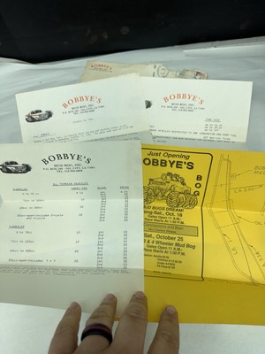 Vintage Bobbye's Mud Bog Flyer 80s Oil City Louisiana