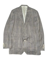 Vintage Polo Ralph Lauren University Club Glen Plaid Sport Coat Blazer 40 Long