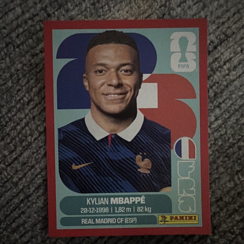 Panini FIFA World Cup 2026 Kylian Mbappé Red Sticker France Red Portrait