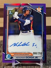 2024 Bowman Chrome Nehomar Ochoa Jr. Auto Purple Refractor 1st #d 068/250 Astros