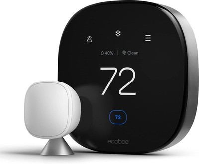 Ecobee Smart Thermostat Premium with Smart Sensor,  EB-STATE6-01, Black/Silver