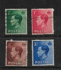 KING EDWARD VIII USED SET OF FOUR SG 457-460 MY REF 857