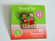Barnardo's pin badge Rose And Ted