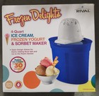 Rival Frozen Delight Ice Cream Frozen Yogurt Sorbet Maker 4 Quart New