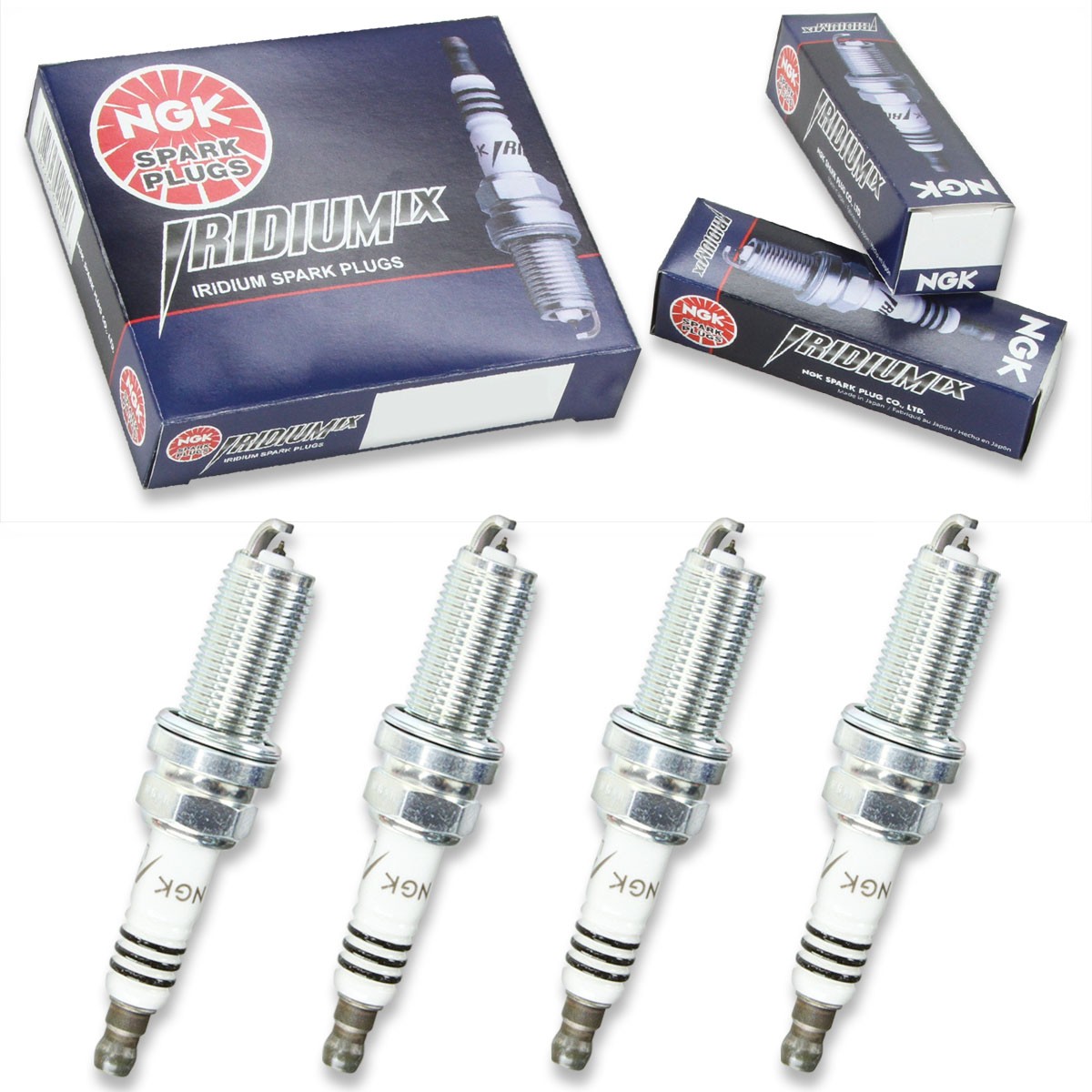 4pcs 02-05 Yamaha LF200 NGK Iridium IX Spark Plugs 200 HP Kit Set Engine bf