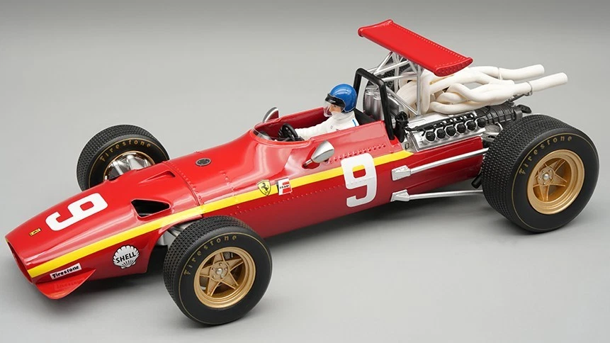 MODELLINO AUTO STATICO FERRARI 312 F1/68 NURBURGRING GP 1968 J.ICKX SCALA 1:18 - Immagine 2 di 4