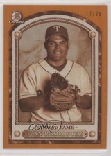 2020 Bowman Chrome Farm to Fame Orange Refractor 17/25 Ivan Rodriguez HOF r1i