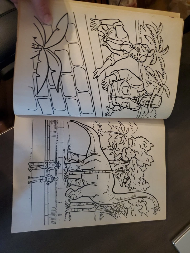 90s Item Vintage 1993 Jurassic Park Coloring Book- Read Description - Image 2 of 4