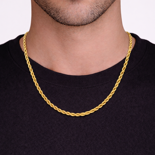 Italian 1/200 14k Yellow Gold Overlay Rope Chain Necklace Bracelet Set Cadena - Picture 7 of 18