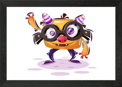 Hübsche Brille Monster gerahmt Wandbild Poster Leinwanddruck Bild