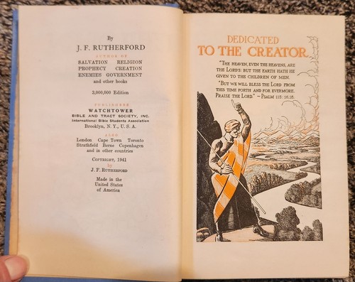 CHILDREN 1941 Watchtower Bible Tract Society VG+ CONDITION ISBA - Picture 6 of 11