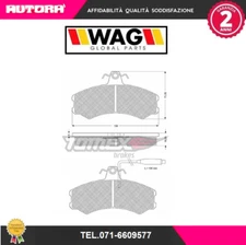 Front brake pad kit suitable for Citroen-Fiat-Peugeot (BRAND-WAG).