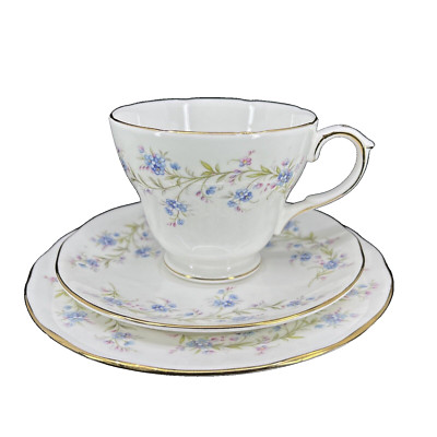 Duchess ''Tranquillity'' Bone China Floral Tea Trio - Cup, Saucer & Plate C1940s