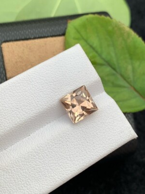 3.55 CT Golden Topaz Gemstone | Asscher Cut | Eye Clean | Natural For jewelry