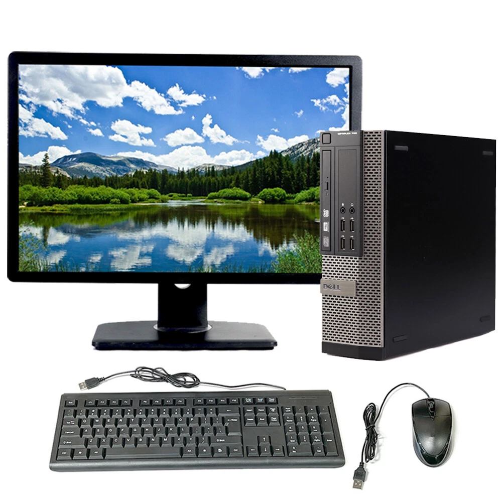 Dell i5 Desktop Computer PC SFF 8GB RAM 256GB SSD 22 in Monitor