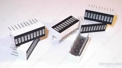 20x Super RED LED BarGraph Array 10-Segs (for VU Meter Arduino Bargraph) - USA