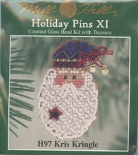 Mill Hill Holiday Pins XI Kris Kringle Counted Glass Bead Kit w Treasure H97